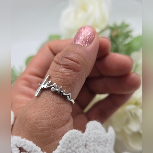 ❤️ MY JESUS STERLING SILVER RING - Picture 6 of 8